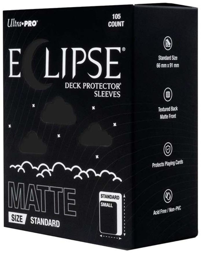 Ultra Pro Eclipse Matte Deck Protector Sleeves – Jet Black (105 stuks)