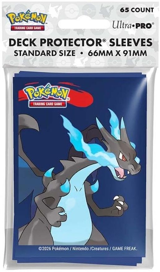 Ultra Pro Pokémon Deck Protector Sleeves – Mega Charizard X (65 stuks)